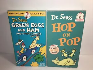 Dr Seuss Green Eggs & Ham & Other Stories Sing Along & Hop On Pop VHS TESTED EXC - Picture 1 of 12