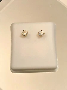 Earrings Stud, [1pc Diamond Cube. Zir.], 10kt Gold, Diamond Pair Earrings Gem –  - Bild 1 von 8