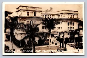 Cartolina K8/ Los Angeles California RPPC c1930s Garden Court Apartments 174 - Foto 1 di 4