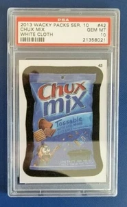 2013 WACKY PACKAGES SERIES 10 CLOTH #42 CHUX MIX PSA 10 @@ GEM MINT @@ - Picture 1 of 1