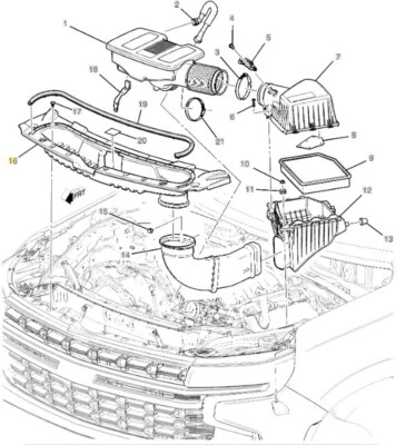 Engine Air Intake Hose Debris Screen 2021 Cadillac Escalade Suburban Tahoe Yukon - Image 1 of 4