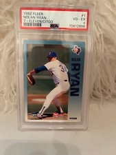 1992 fleer #1 nolan ryan, 7-11 citgo PSA 4