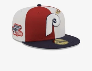 Philadelphia Phillies Pinwheel Americana Red 59FIFTY Fitted Cap Size 8 (63.5cm) - Picture 1 of 8