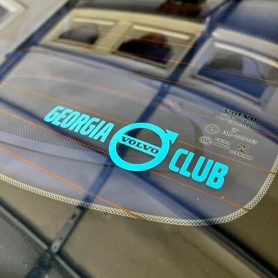 Calcomanía de vinilo clásica Georgia Volvo Club logotipo coche sueco muchos colores Foto 1 de 4