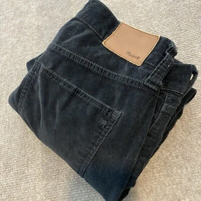 Madewell Pants Women Size 27 10" High Rise Skinny Black Velvet Cotton Blend - Image 1 of 4