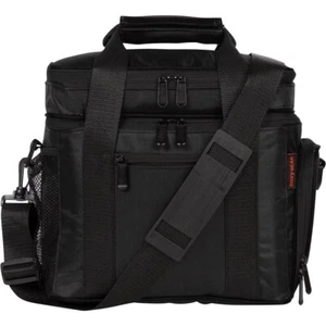 Schwarze Isolierte Lunch-Kühltasche mit mehreren Aufbewahrungstaschen Netztasche Neu - Bild 1 von 6