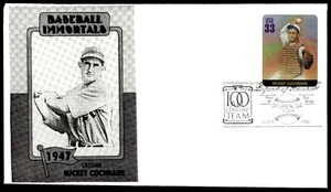 2000 Mickey Cochrane FDC Baseball Immortals Sports Card Garcia Cachet - Picture 1 of 2