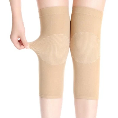 1 par de mangas de compresión de rodilla para mujer y hombre, ligeras mangas finas de rodilla Foto 1 de 4