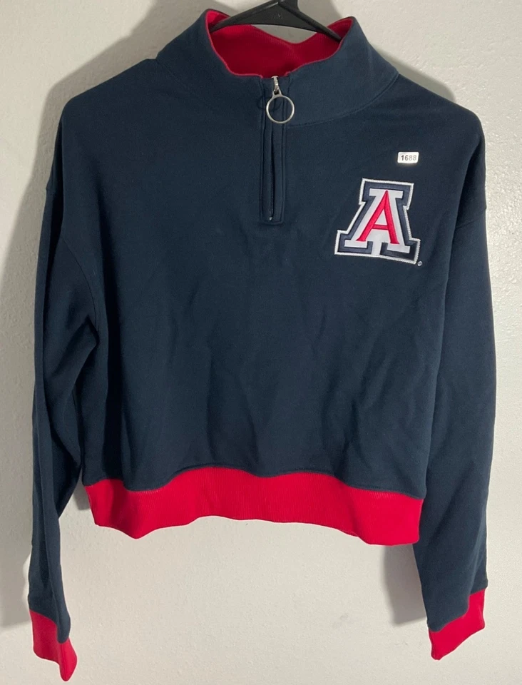 Champion Arizona Wildcats Womens Pullover Sweatshirt S Navy/Red Cotton Blend - Image 1 of 3