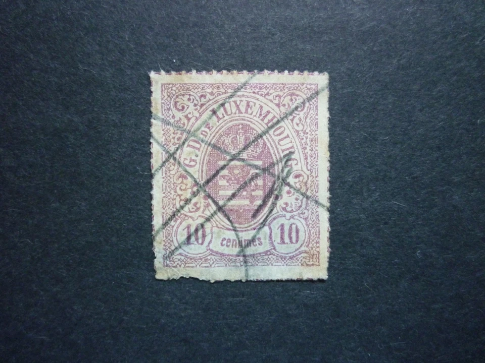 Luxemburg Luxembourg Armoiries 1865 Mi 17 O, annulation crayon, RARR!! - Photo 1/1