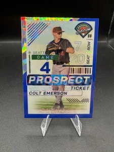 2024 Panini Prospect Edition Béisbol Colt Emerson Blue Ice Prizm Mariners/299 - Imagen 1 de 3