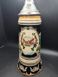 West Germany Stein Swiss Music Box Baumholder 11"H Vintage Plays La Paloma - Picture 1 of 15