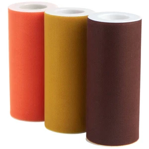 Set of 3 Spools of Fall Harvest Colored Tulle Netting - 75 yards total - Picture 1 of 2