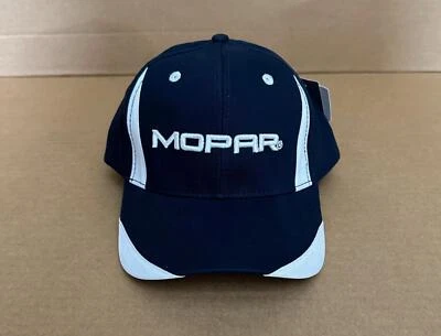 Mercancía Original Oficial MOPAR Azul Marino y Blanco Gorra Correa Trasera Sombrero OSFA RARO Foto 1 de 4