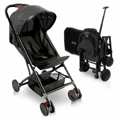 Jovial Portable Folding Lightweight Compact Baby Stroller with Travel Bag, Black - Image 1 of 4