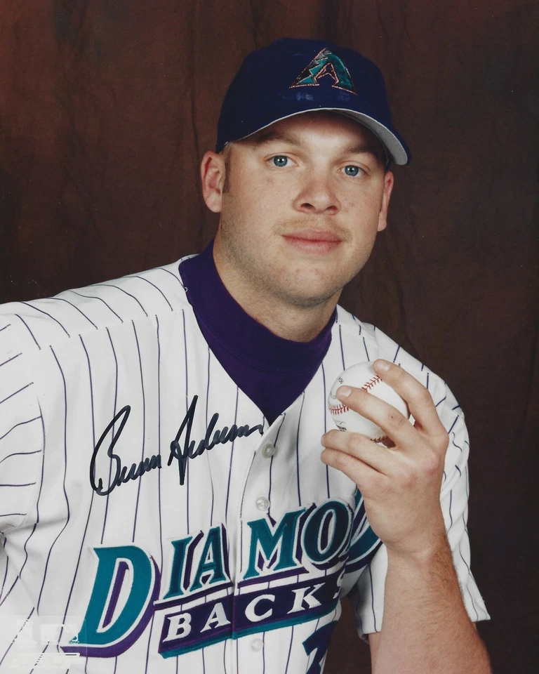 Foto firmada autografiada por Brian Anderson de 8x10 Diamondbacks Angels Indians - con certificado de autenticidad Foto 1 de 1