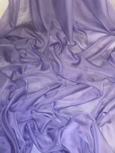 1 mtr lilac cationic bridal dress chiffon fabric..58”wide (147cm)  #17409 - Picture 1 of 4