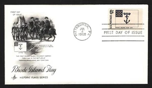 OPC 1968 US Art Craft FDC Rhode Island Flag Sc#1349 Unaddressed 43975 - Picture 1 of 1