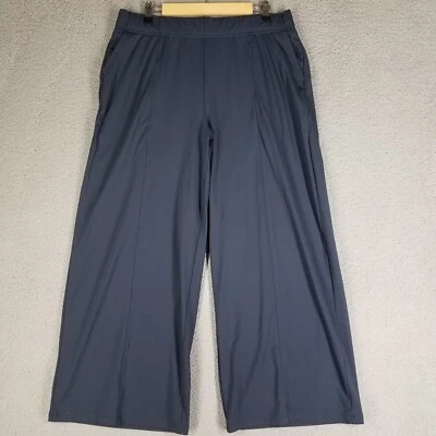 Pantalones de pierna ancha Old Navy Go-Dry para mujer XL Petite Powersoft gimnasio activo yoga azul Foto 1 de 4