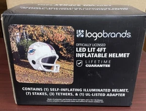 Casco inflable del equipo de 4' de la NFL con licencia oficial con logotipo de marcas Miami Dolphins - Imagen 1 de 4