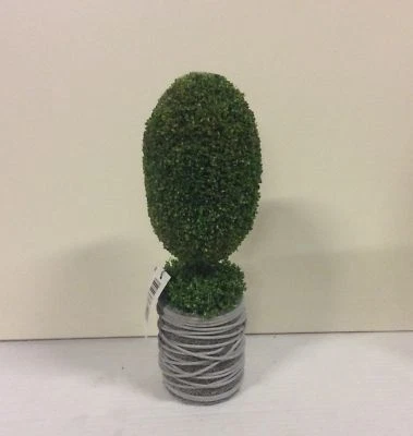 New Design Potted  31cm Artificial Pot Plant / Topiary Green 'Pear Shaped'  Bush - Image 1 of 2
