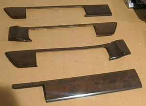 86-91 Mercedes W126 560SEL 420SEL 4 Piece Burl Wood Door Interior Trim Set - Picture 1 of 11