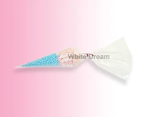 50 "Clear" Quality Cone Cellophane Sweet | Party Gift Bags Cello Favour 18x37cm - Picture 1 of 1