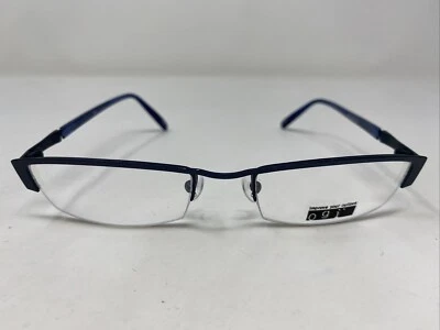 Marco de gafas OGI 3016 Col.77 53-19-140 azul marino con media montura de metal BQ81 Foto 1 de 4