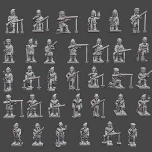 48x 15mm/1:100th SYW Francés F&IW Coureurs de Bois (Miniatura Turner - Imagen 1 de 1