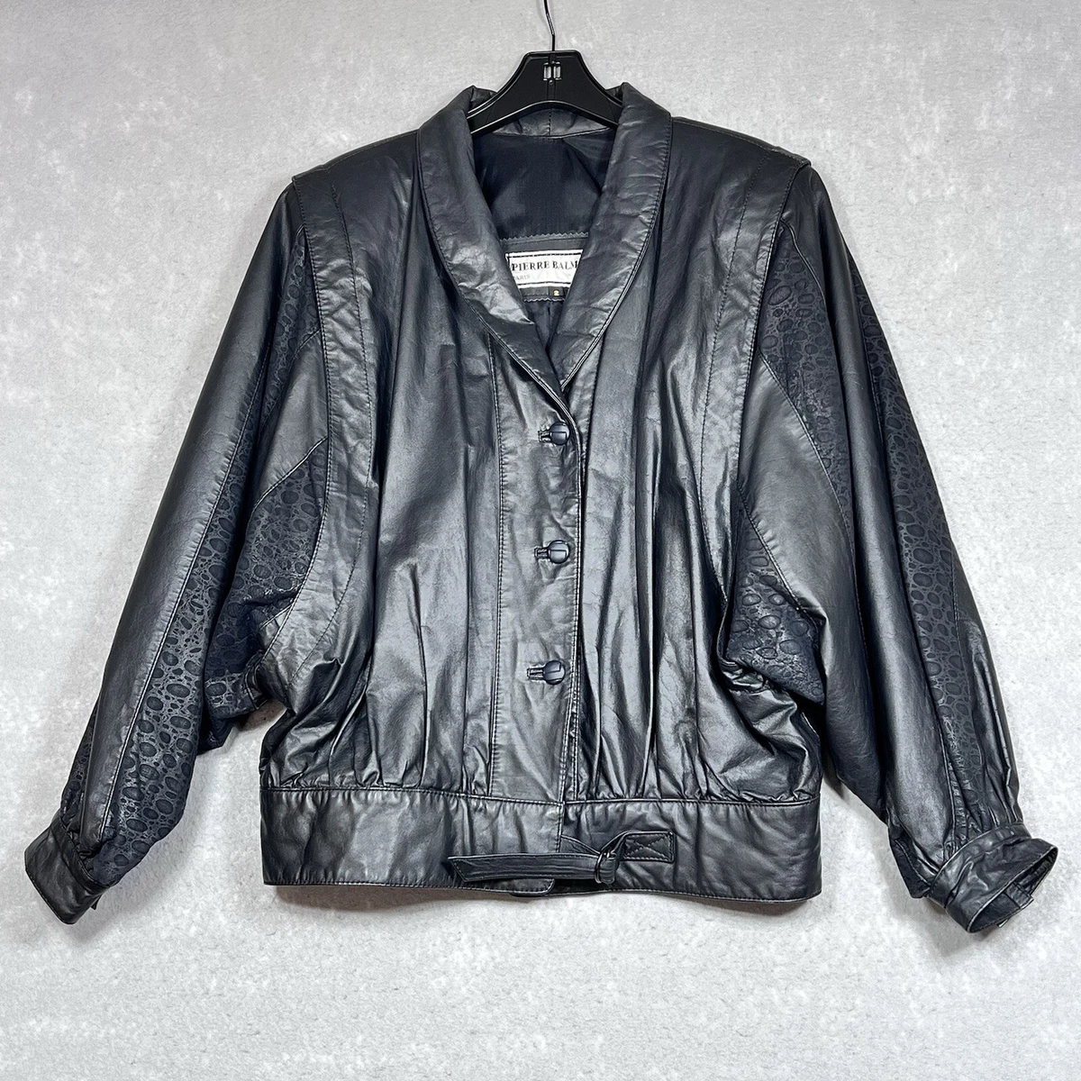 ジャケット・アウター 80s BALMAIN short real leather bomber 80s BALMAIN short real leather bomber Mens balmain/leather jacket