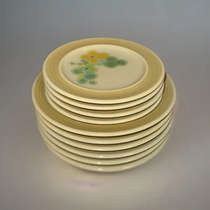 Lot Of Franciscan Earthenware Pebble Beach Vintage 3 Salad 8.5” & 6 Dinner 10.5" - Picture 1 of 20
