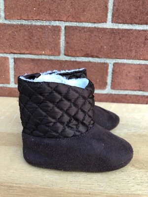  Stepping Stones 婴儿棕色短靴 9-12 个月轻度使用 — 第 1/4 张图片