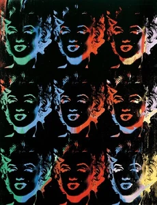 NEW Andy Warhol Marilyn Monroe Reverse Collection Black and Rainbow - Picture 1 of 4