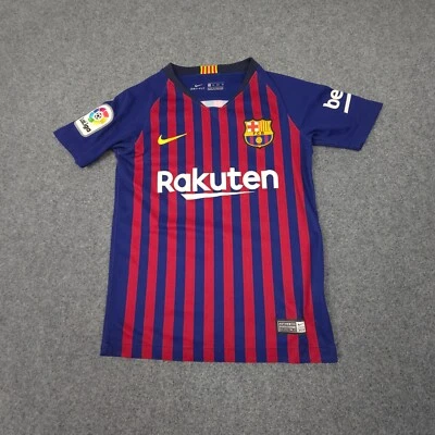 Barcelona FC Jersey kids XSMALL blue soccer football 2018-19 home nike Size XS - image 1 of 4