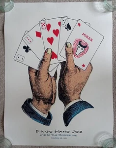 R.E.M. BINGO HAND JOB NUMBERED LITHOGRAPH PRINT 18" x 24" RARE 78/100 rolled rsd - Picture 1 of 4