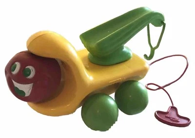 Camión de remolque Tonka para niños pequeños años 70 juguete vintage cuerda de manzana. Foto 1 de 4