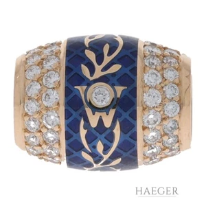 Wellendorff vergissmeinnicht Anhänger Gelbgold 750 / 18K mir ca. 1ct Diamanten - Bild 1 von 2