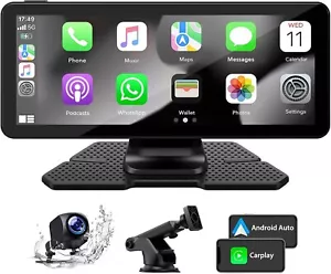 LAMTTO Wireless Carplay Car Stereo & Android Auto, Portable 6.86" Touch Screen - Picture 1 of 8