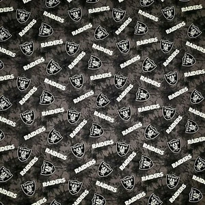 NFL Las Vegas Raiders Tie Dye FLANNEL Fabric by the (1/2) Half Yard 18"L x 42"W - Picture 1 of 1
