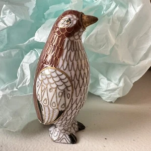 Cloisonne Pinguin Figur Vogel 3,25" Chinesisch? Unsigniert Hohl - Bild 1 von 18