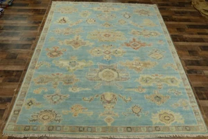 8'x10' New modern Turkish Oushak hand knotted wool area rug Transitional carpet - Picture 1 of 10