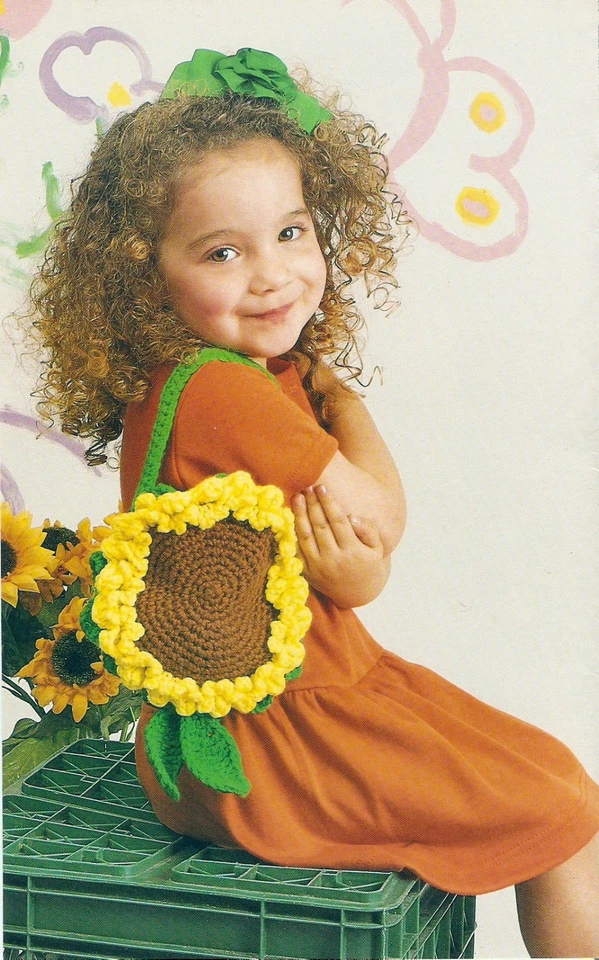 CUTE Girl's Sunflower Purse/Bag/CROCHET PATTERN INSTRUCTIONS ONLY - Image 1 of 1