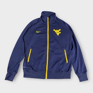 Nike West Virginia Jacket Size XL Blue Mountaineers Windbreaker Warm Up Full Zip - Picture 1 of 19