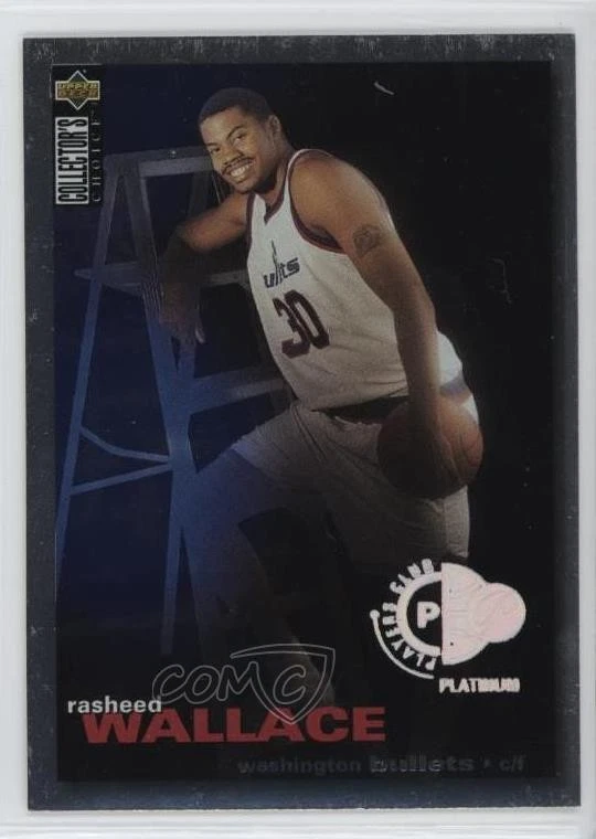 1995-96 Collector's Choice Platinum Player's Club Rasheed Wallace #239 Rookie RC - Image 1 of 2