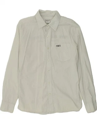 PEPE JEANS Mens Slim Fit Graphic Shirt Medium White Cotton BN09 - Image 1 of 4
