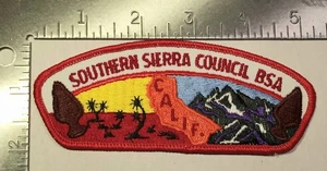 Vintage alter Pfadfinder BSA Aufnäher CSP Southern Sierra Council Kalifornien  - Bild 1 von 3