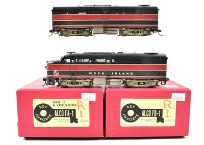 HO Brass Key Imports CRI&P Rock Island ALCO FA-1/FB-1 Set Ph-II Custom Painted - Image 1 of 4