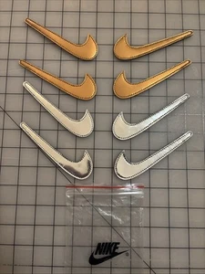 NIKE Air Force "Hook & Loop" Interchangeable Swoosh Gold And Silver Lot Bag NEW - Picture 1 of 5