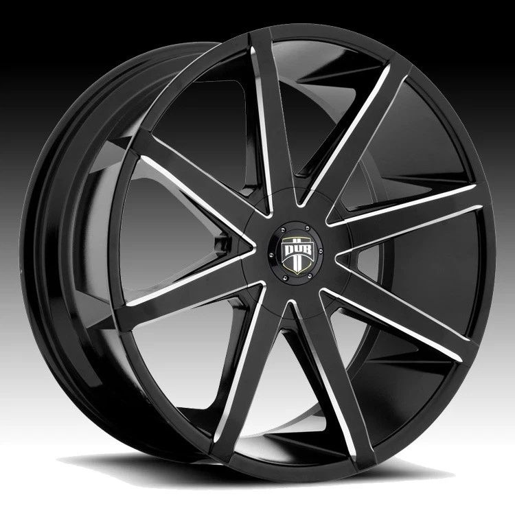 Dub S109 Push Gloss Black Milled 20x8.5 5x4.5 / 5x5 30mm (S109208538+30) - Image 1 of 1