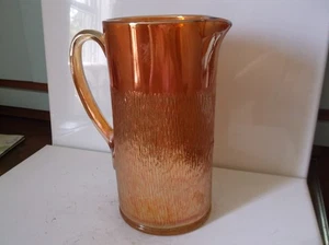 LARGE CARNIVAL GLASS PITCHER - Picture 1 of 3